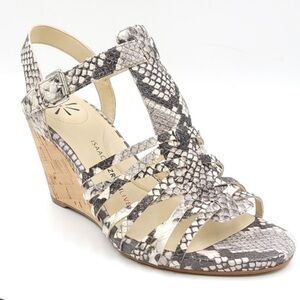 Isaac Mizrahi sz 8 Simmer2 snakeprint wedge sandals